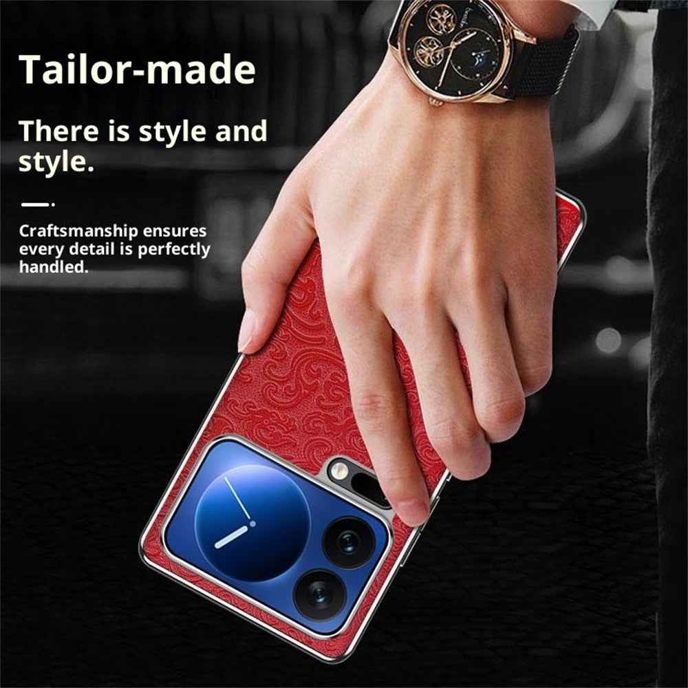 For Xiaomi 17 Pro Case Loong Pattern Electroplated PC + TPU Shockproof Phone Cover - Red