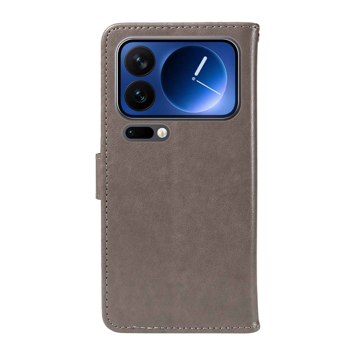 For Xiaomi 17 Pro Leather Wallet Case Cat Bee Pattern Phone Cover Stand - Grey