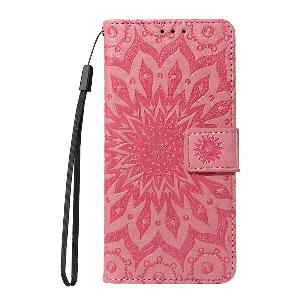 For Xiaomi 17 Pro Leather Wallet Case Sunflower Imprinted Phone Cover - Pink
