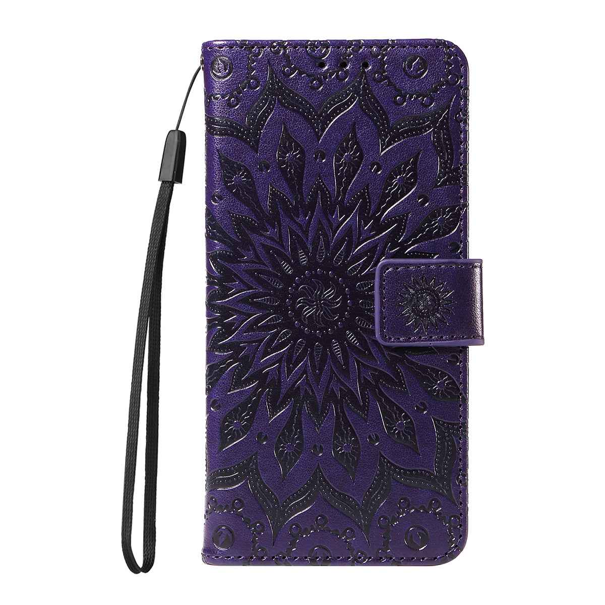 For Xiaomi 17 Pro Leather Wallet Case Sunflower Imprinted Phone Cover - Purple