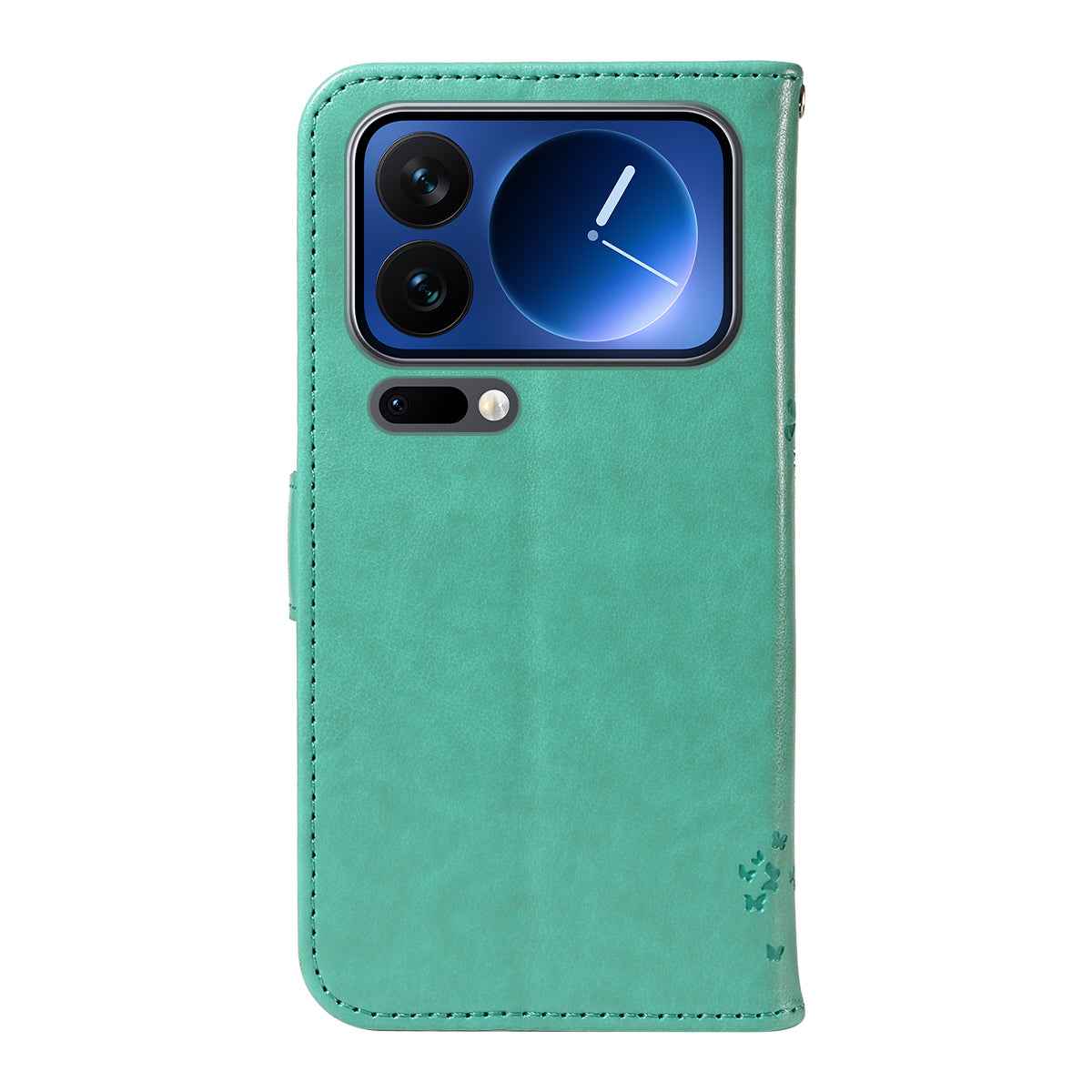 For Xiaomi 17 Pro Phone Case with Stand Cat Tree Pattern Leather Wallet Mobile Cover - Green