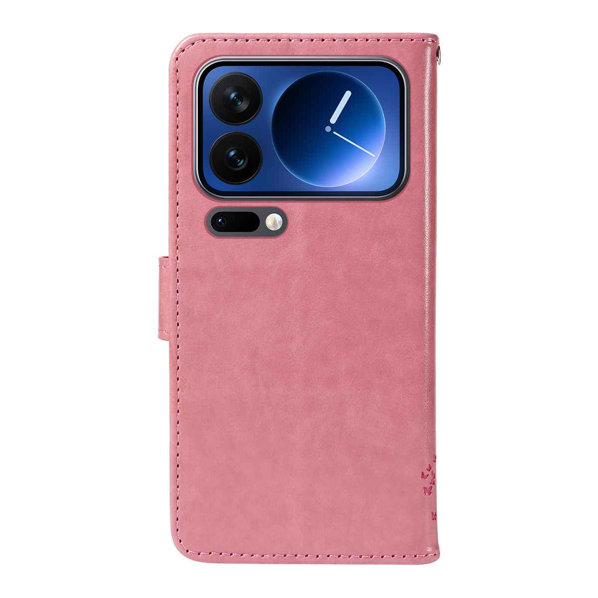 For Xiaomi 17 Pro Phone Case with Stand Cat Tree Pattern Leather Wallet Mobile Cover - Pink