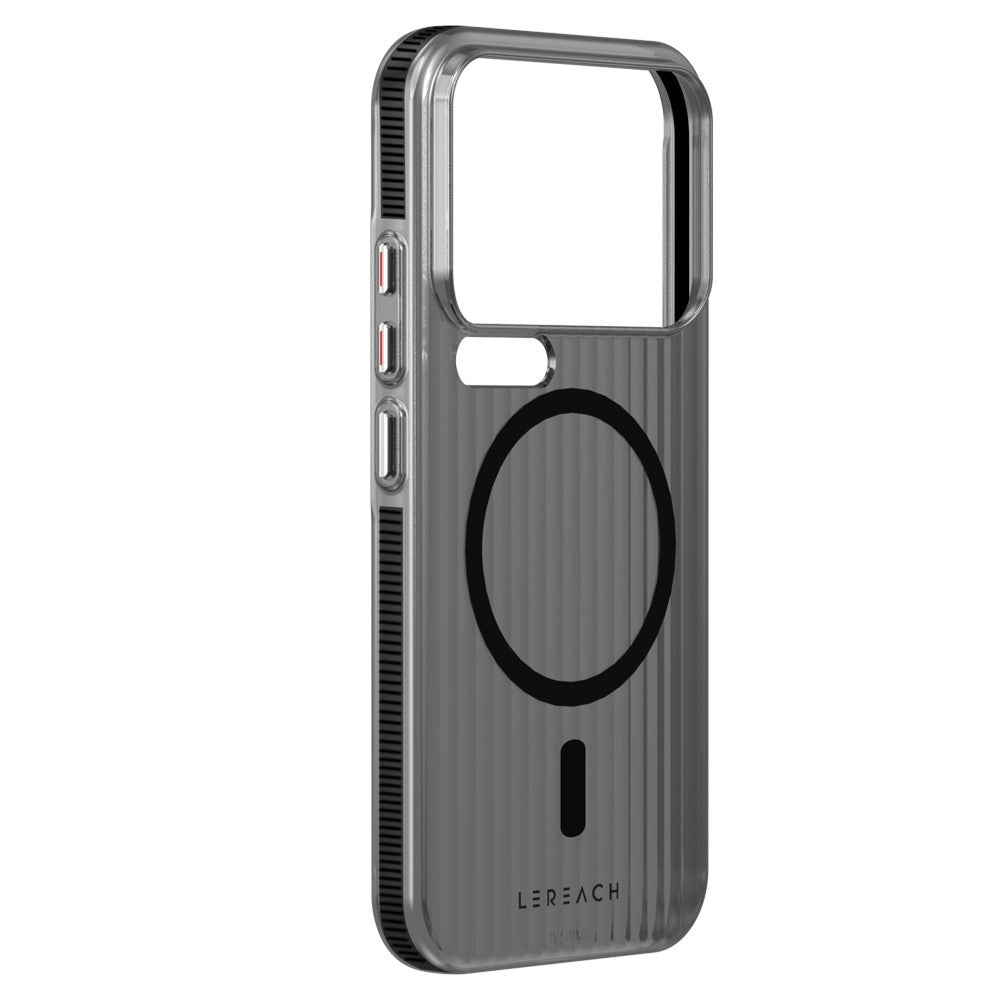 LEREACH TOC Series for Xiaomi 17 Pro Max Case Flowing Grid PC Phone Cover Magnetic Case - Black