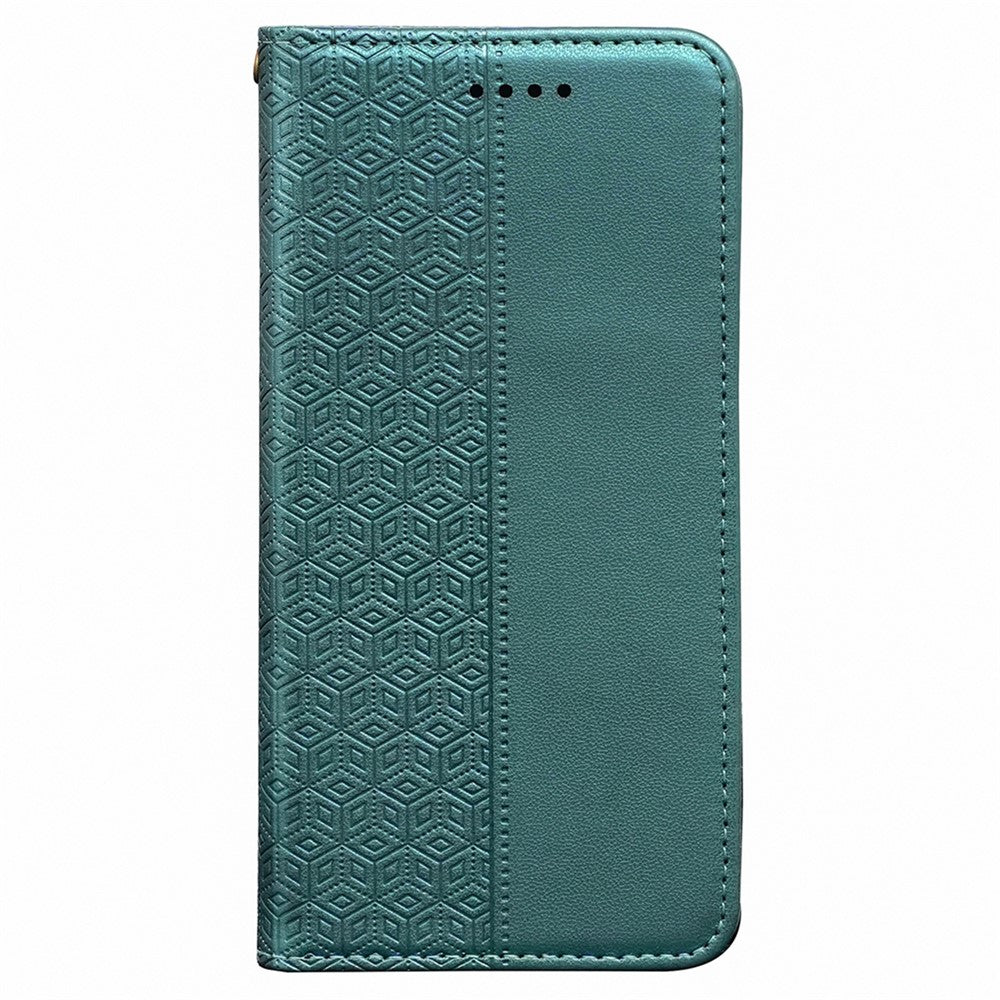 For Xiaomi Poco M8 Pro 5G / Redmi Note 15 Pro+ 5G (Global) Wallet Phone Case Checkered Pattern Imprint Leather Flip Cover with Wrist Strap - Green