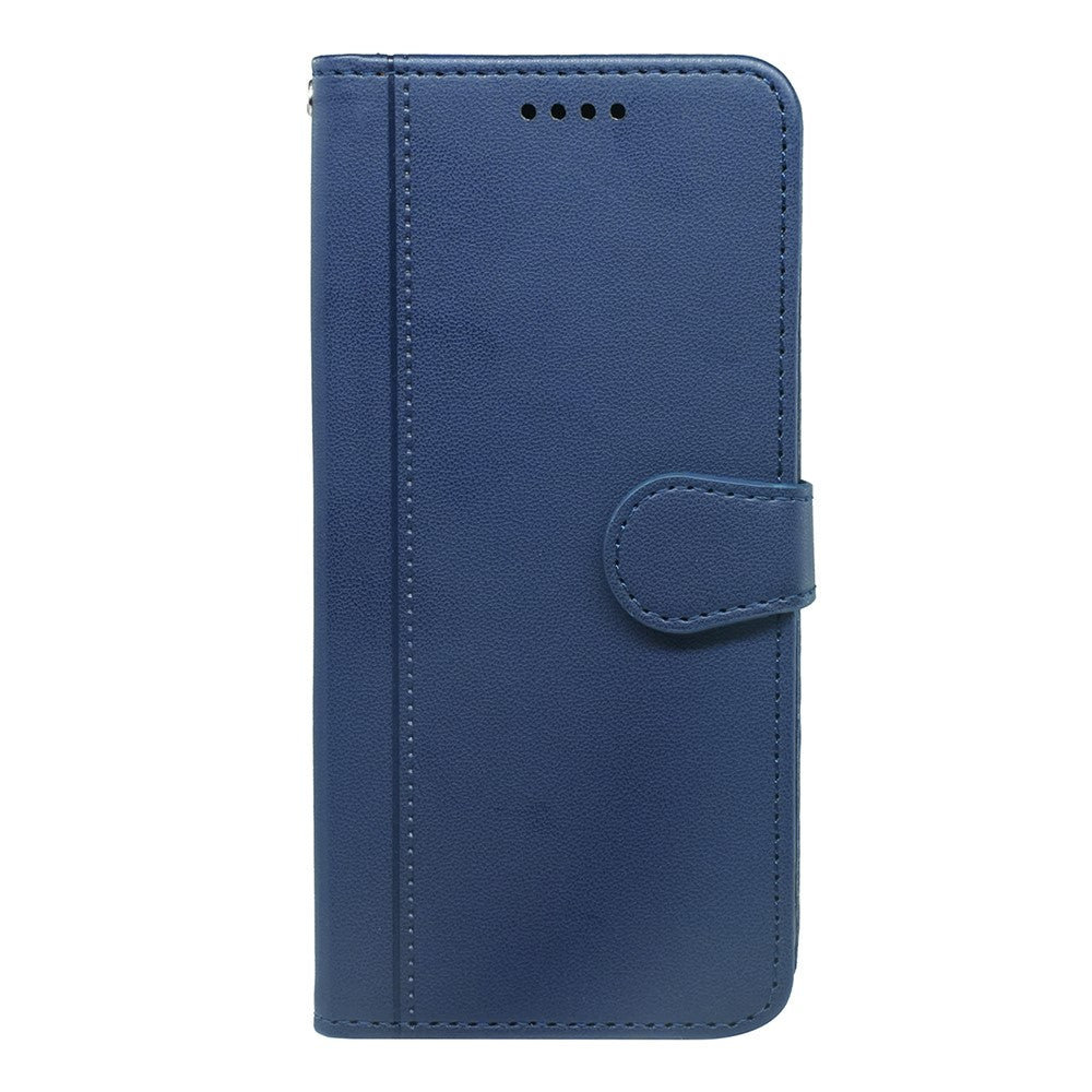 For Xiaomi Poco M8 Pro 5G / Redmi Note 15 Pro+ 5G (Global) Wallet Case Magnetic Snap Leather Phone Cover with Strap - Blue