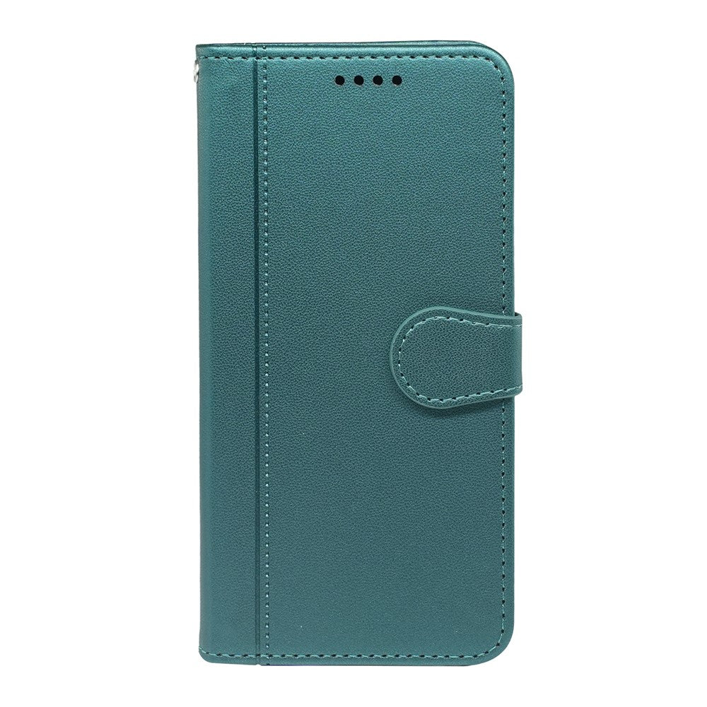 For Xiaomi Poco M8 Pro 5G / Redmi Note 15 Pro+ 5G (Global) Wallet Case Magnetic Snap Leather Phone Cover with Strap - Green