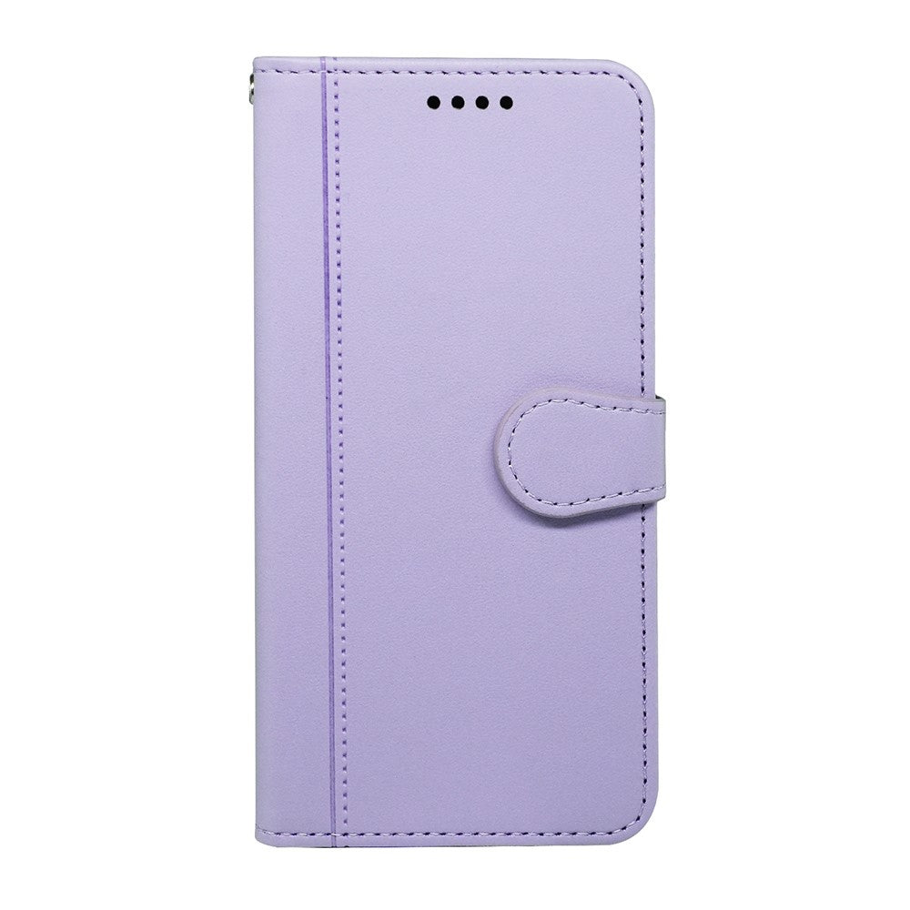 For Xiaomi Poco M8 Pro 5G / Redmi Note 15 Pro+ 5G (Global) Wallet Case Magnetic Snap Leather Phone Cover with Strap - Purple