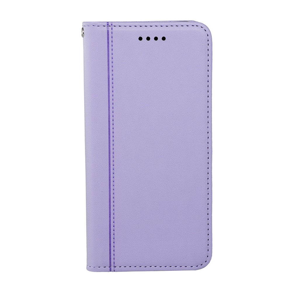 For Xiaomi Poco M8 Pro 5G / Redmi Note 15 Pro+ 5G (Global) Wallet Case Magnetic Closing PU Leather Phone Cover with Wrist Strap - Purple