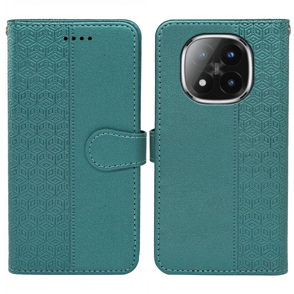 For Xiaomi Poco M8 Pro 5G / Redmi Note 15 Pro+ 5G (Global) Wallet Phone Case Pattern Imprint Leather Flip Cover - Green