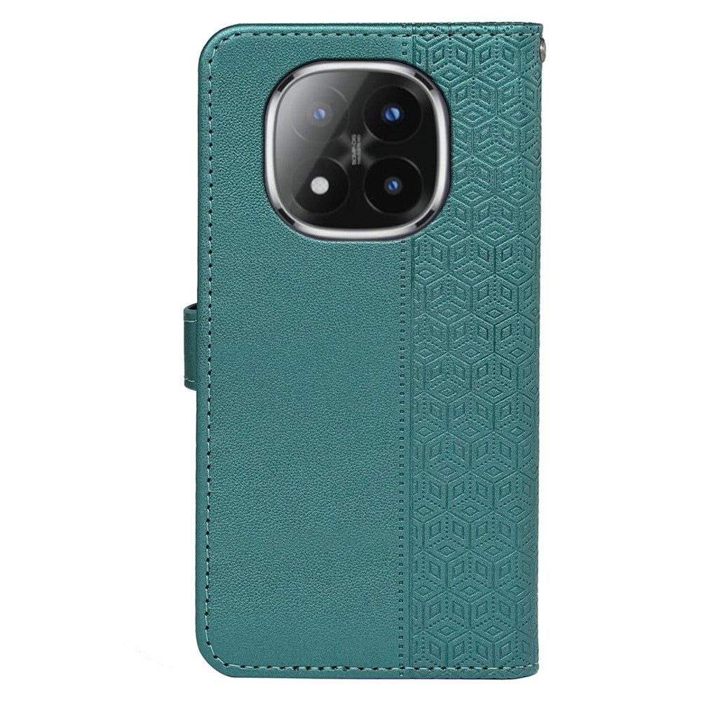 For Xiaomi Poco M8 Pro 5G / Redmi Note 15 Pro+ 5G (Global) Wallet Phone Case Pattern Imprint Leather Flip Cover - Green
