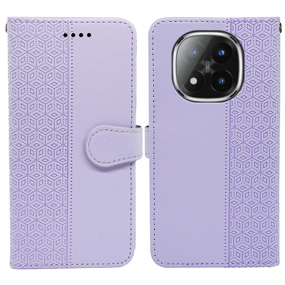 For Xiaomi Poco M8 Pro 5G / Redmi Note 15 Pro+ 5G (Global) Wallet Phone Case Pattern Imprint Leather Flip Cover - Purple