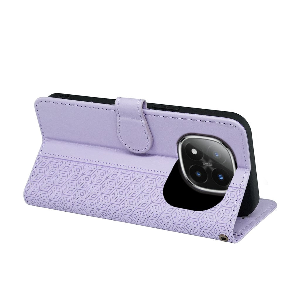 For Xiaomi Poco M8 Pro 5G / Redmi Note 15 Pro+ 5G (Global) Wallet Phone Case Pattern Imprint Leather Flip Cover - Purple