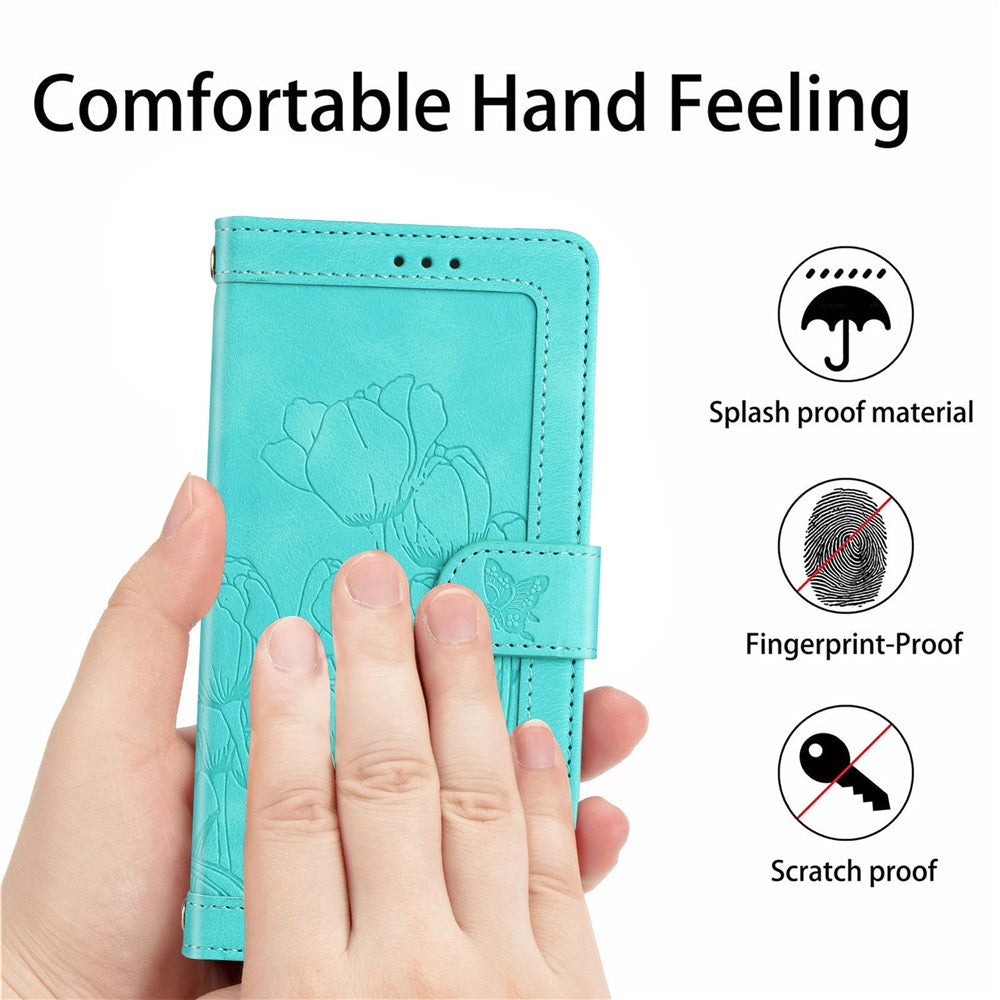 For Xiaomi 17 Pro Max Case Tulip Leather Phone Cover with 5 Card Slots Wallet - Green