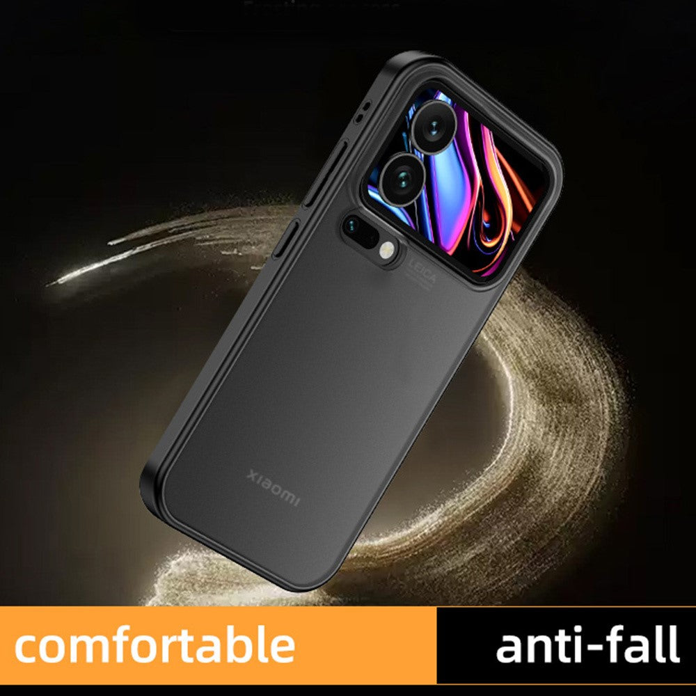 For Xiaomi 17 Pro Max Case Airbag Anti Drop TPU PC Phone Back Cover - Matte Black