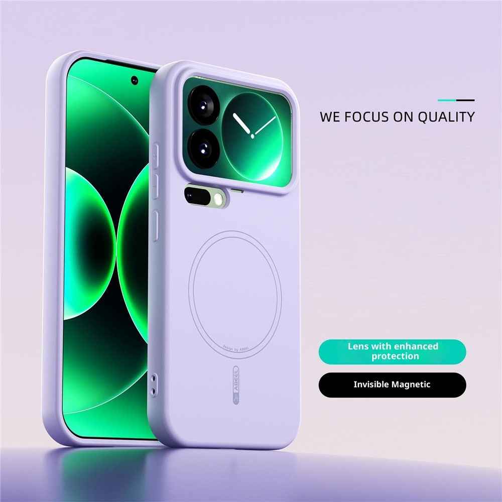 ABEEL For Xiaomi 17 Pro Magnetic Case Skin Touch Liquid Silicone Phone Back Cover - Purple