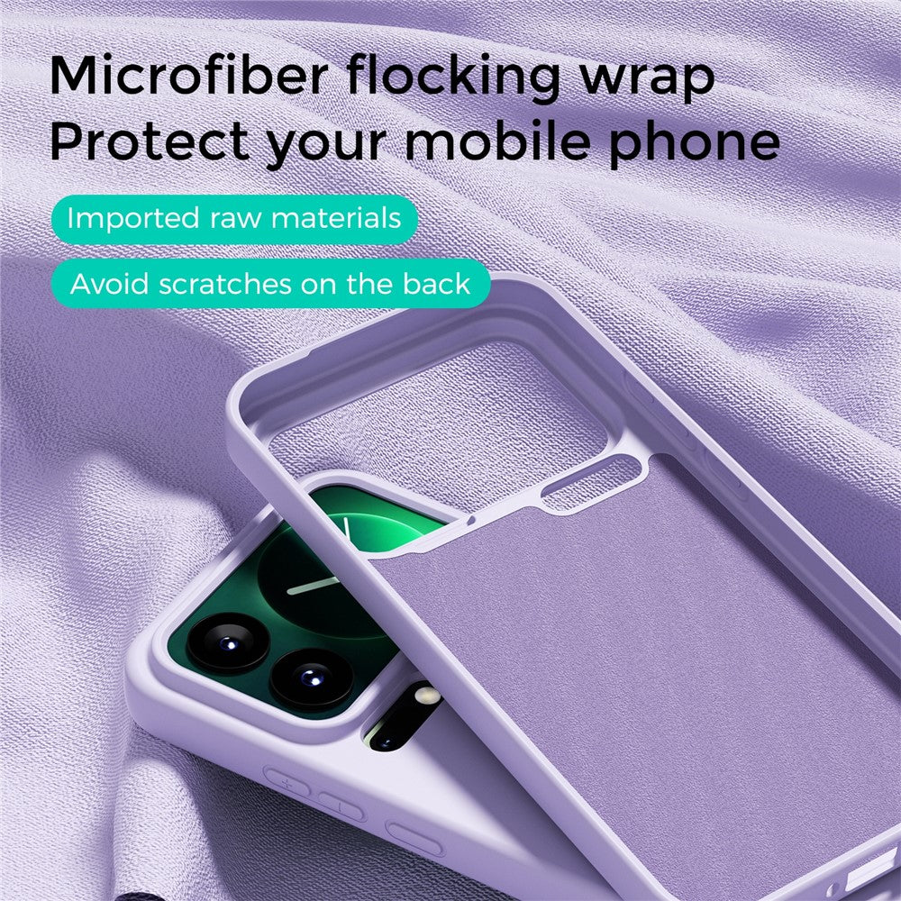 ABEEL For Xiaomi 17 Pro Max Magnetic Case Skin Touch Liquid Silicone Phone Back Cover - Purple