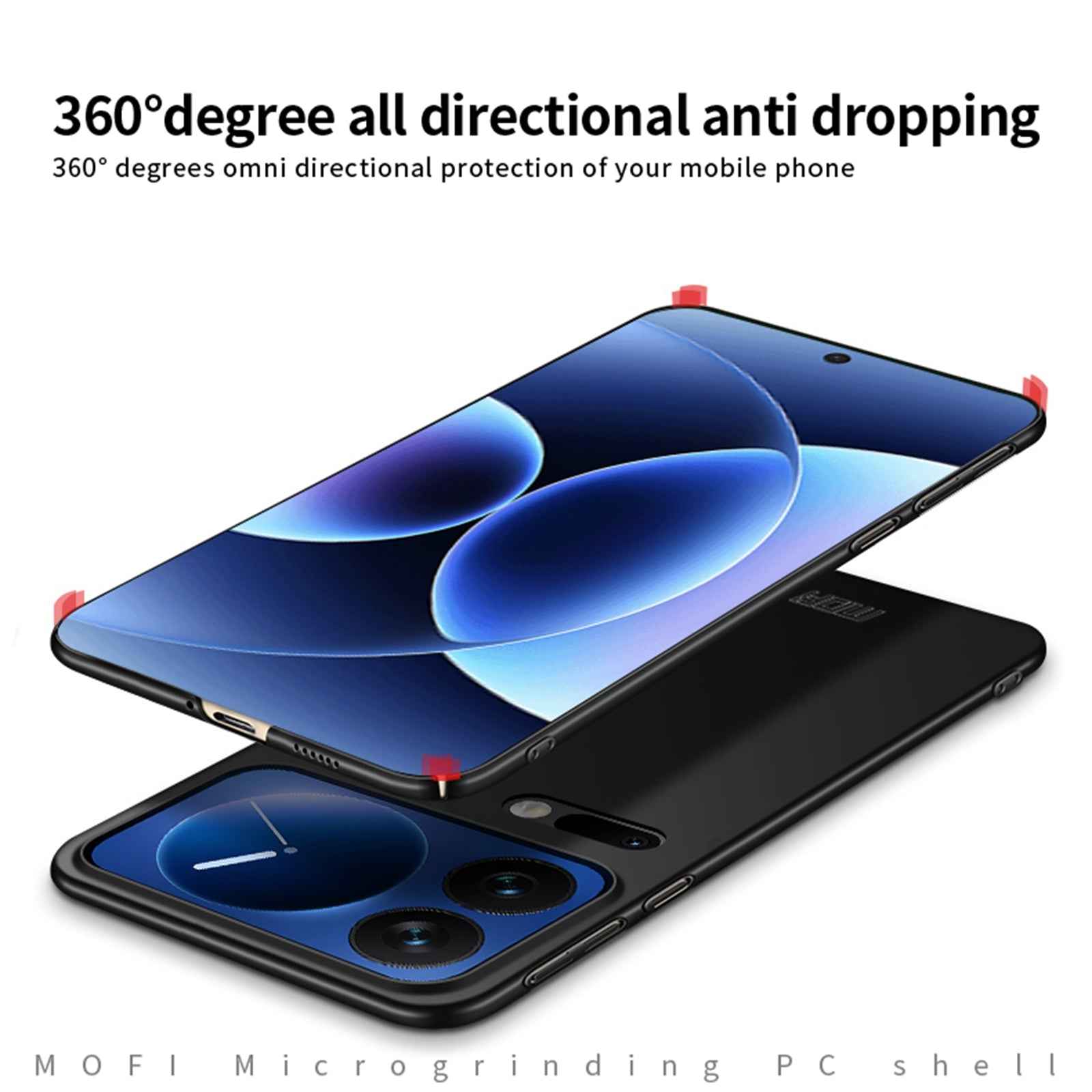 For Xiaomi 17 Pro Phone Case MOFI Shield Matte Series Ultra Slim PC Protective Cover - Black