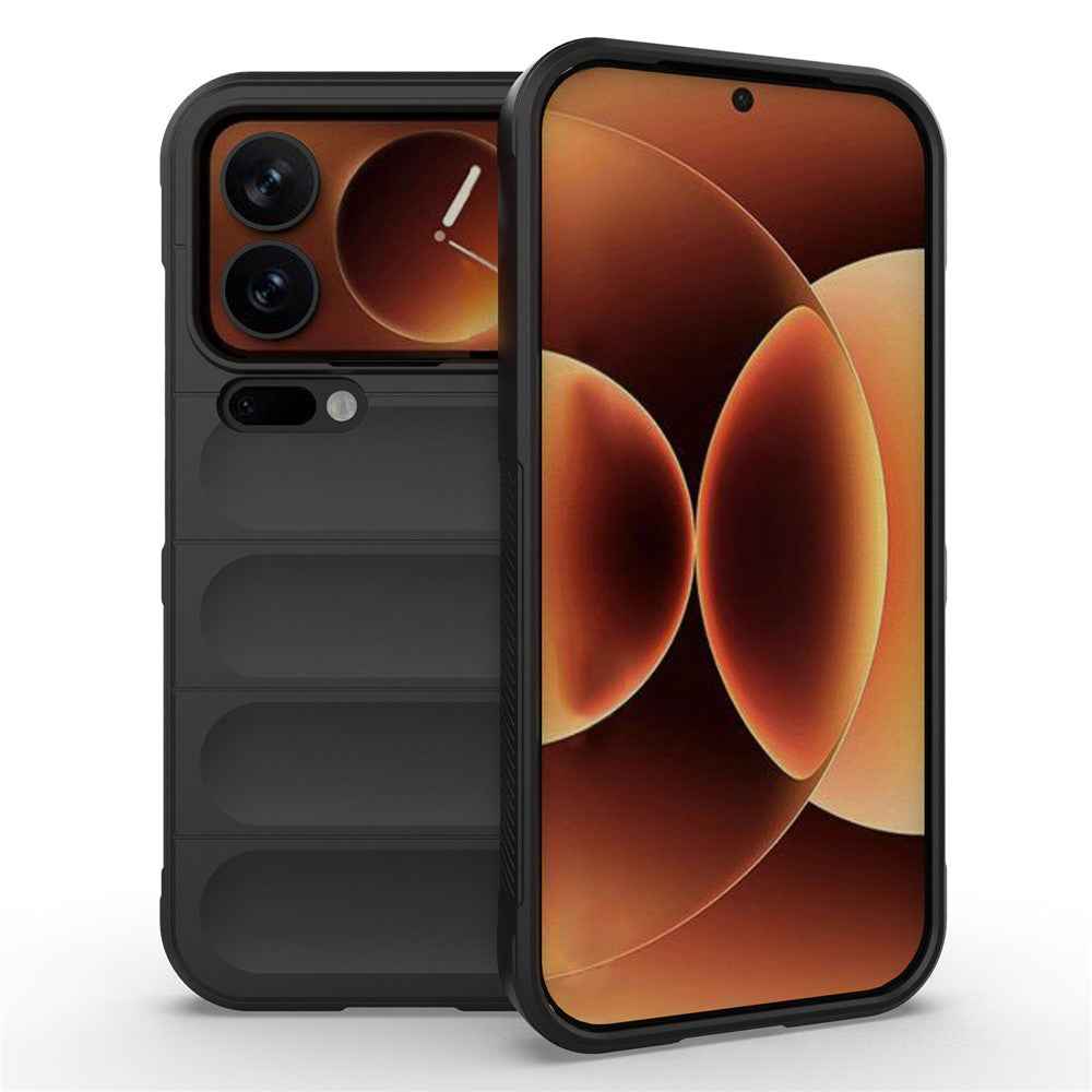 For Xiaomi 17 Pro Case Anti-Drop Soft TPU Rugged Phone Back Cover - Black