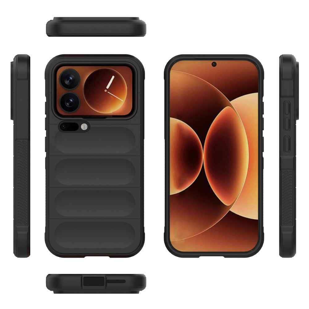 For Xiaomi 17 Pro Case Anti-Drop Soft TPU Rugged Phone Back Cover - Black