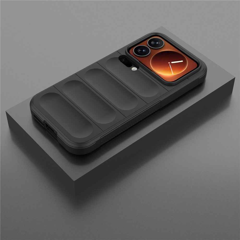 For Xiaomi 17 Pro Case Anti-Drop Soft TPU Rugged Phone Back Cover - Black