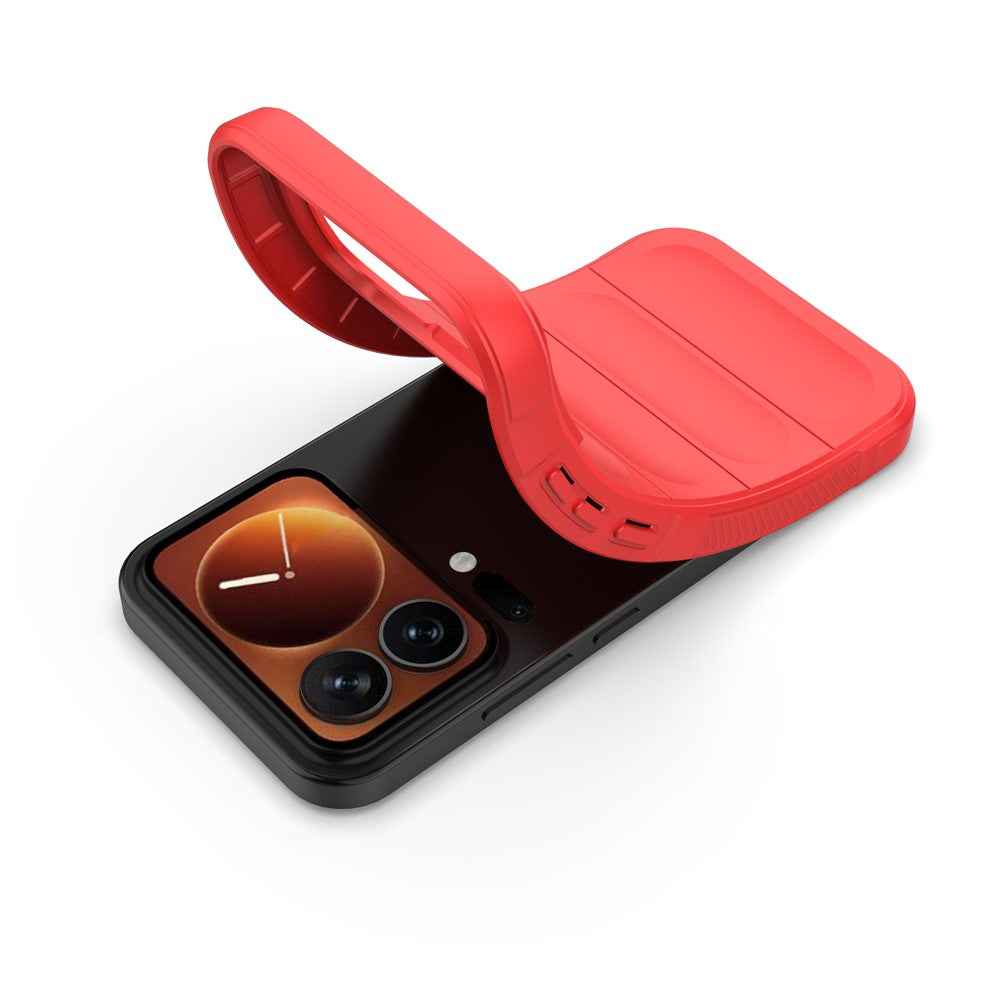 For Xiaomi 17 Pro Case Anti-Drop Soft TPU Rugged Phone Back Cover - Red