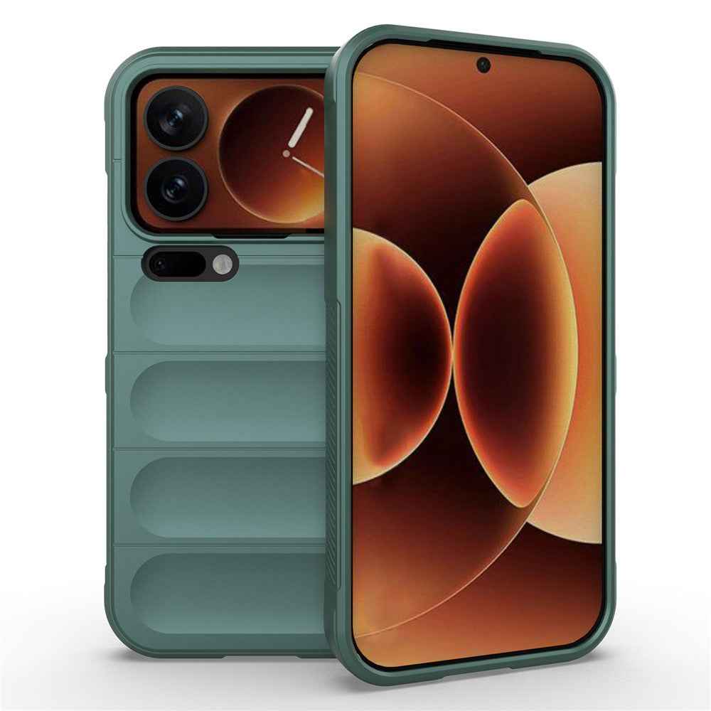 For Xiaomi 17 Pro Case Anti-Drop Soft TPU Rugged Phone Back Cover - Green