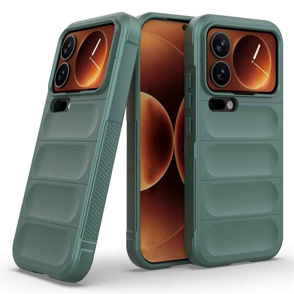 For Xiaomi 17 Pro Case Anti-Drop Soft TPU Rugged Phone Back Cover - Green