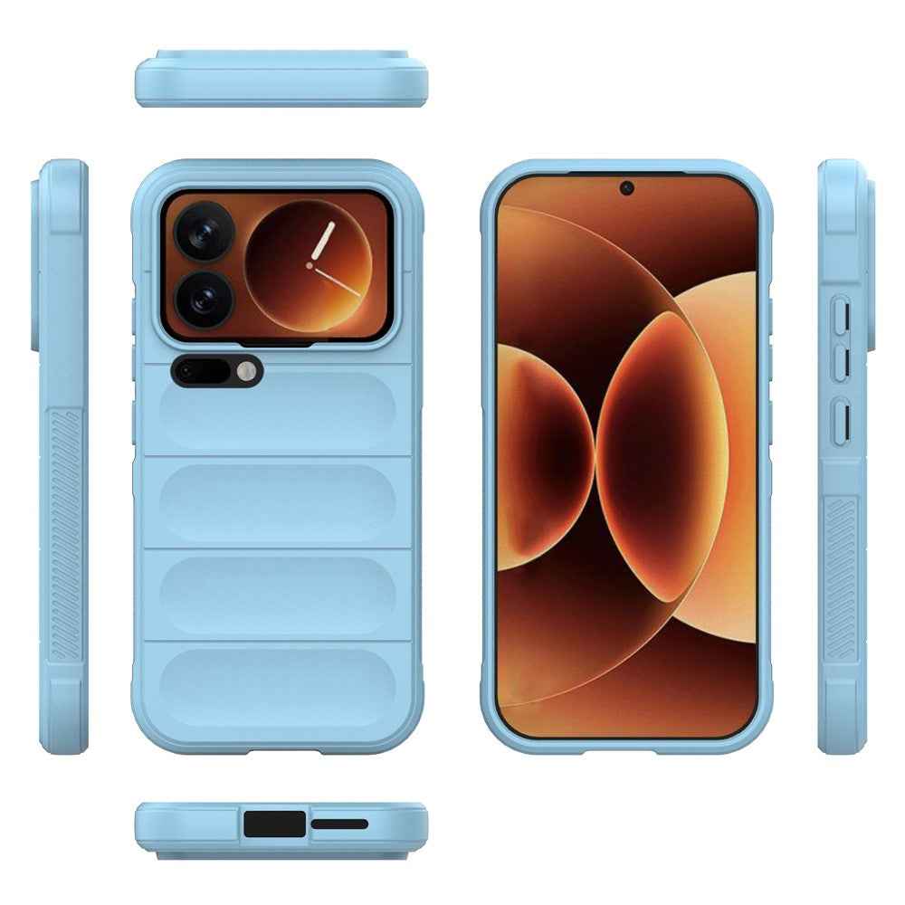 For Xiaomi 17 Pro Case Anti-Drop Soft TPU Rugged Phone Back Cover - Baby Blue