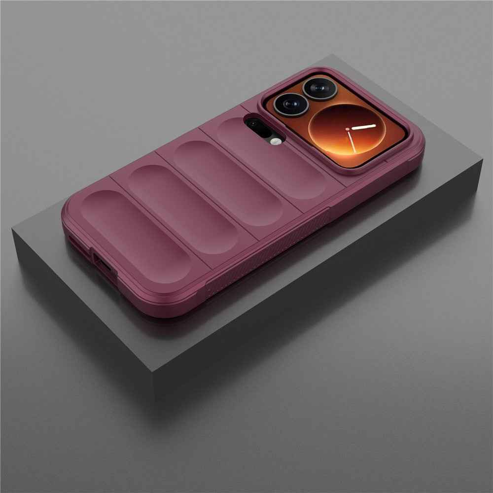 For Xiaomi 17 Pro Case Anti-Drop Soft TPU Rugged Phone Back Cover - Wine Red