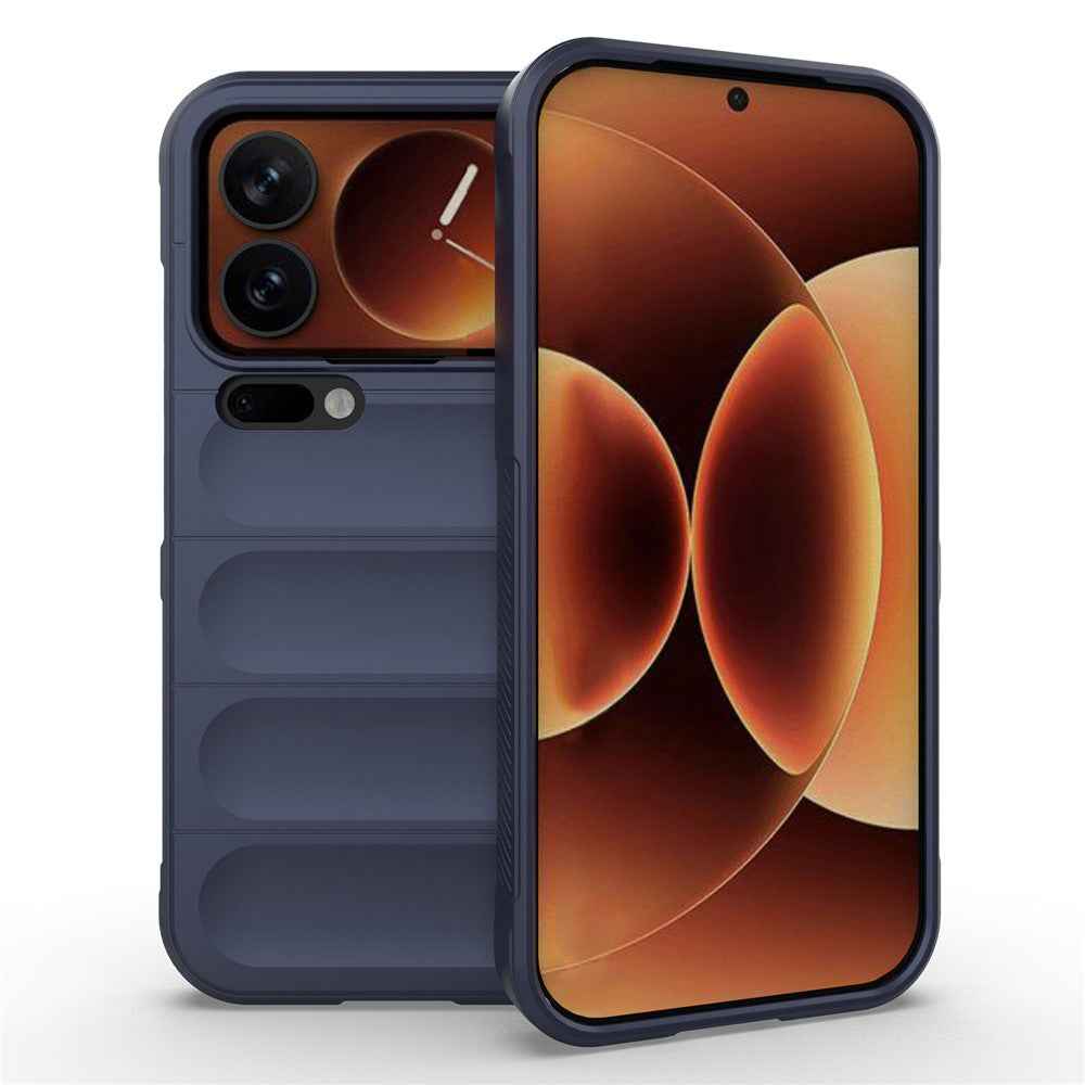 For Xiaomi 17 Pro Case Anti-Drop Soft TPU Rugged Phone Back Cover - Dark Blue
