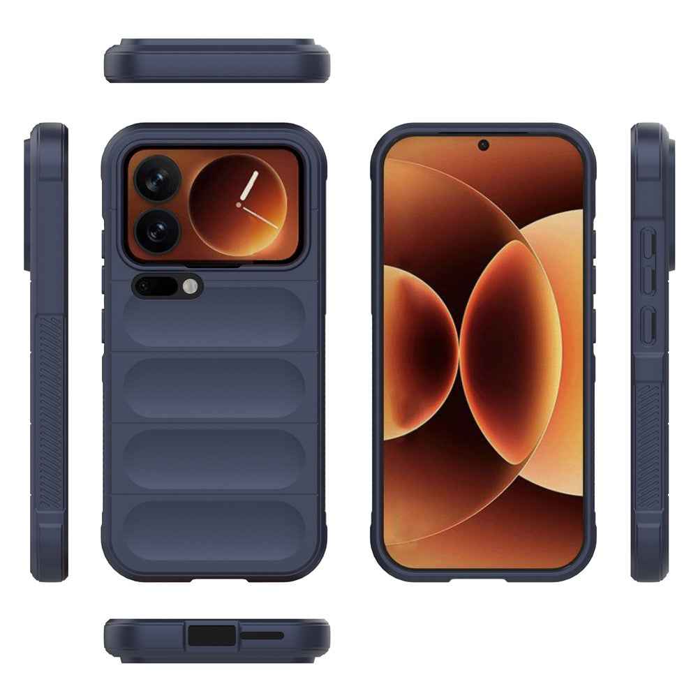 For Xiaomi 17 Pro Case Anti-Drop Soft TPU Rugged Phone Back Cover - Dark Blue