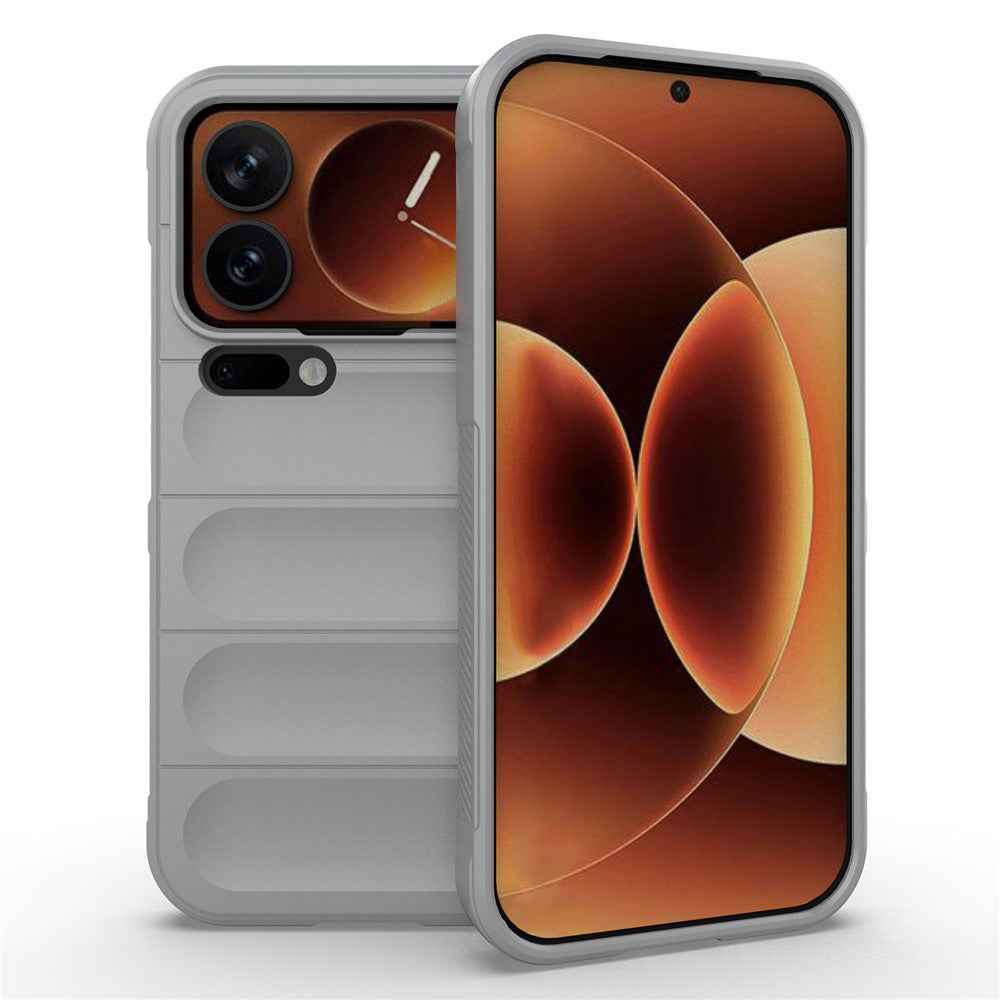 For Xiaomi 17 Pro Case Anti-Drop Soft TPU Rugged Phone Back Cover - Light Grey