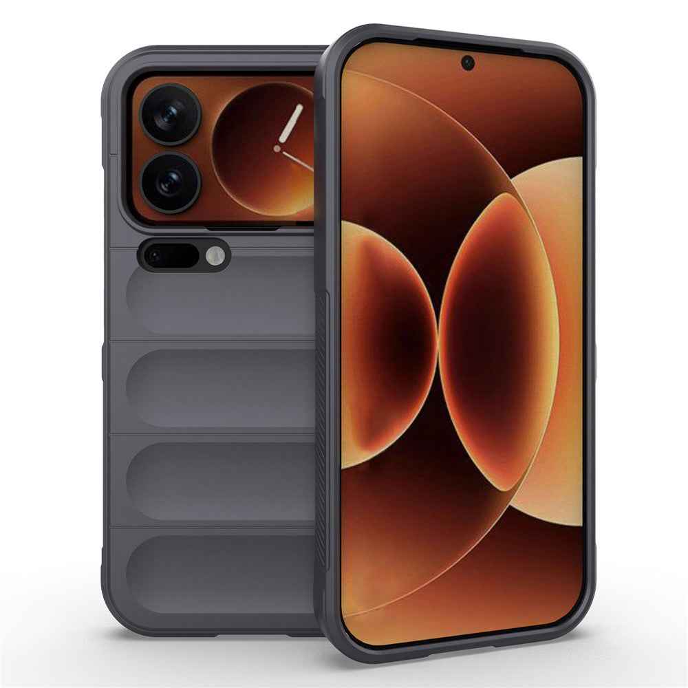 For Xiaomi 17 Pro Case Anti-Drop Soft TPU Rugged Phone Back Cover - Dark Grey