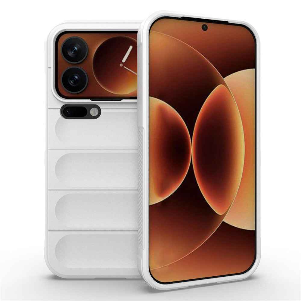 For Xiaomi 17 Pro Case Anti-Drop Soft TPU Rugged Phone Back Cover - White