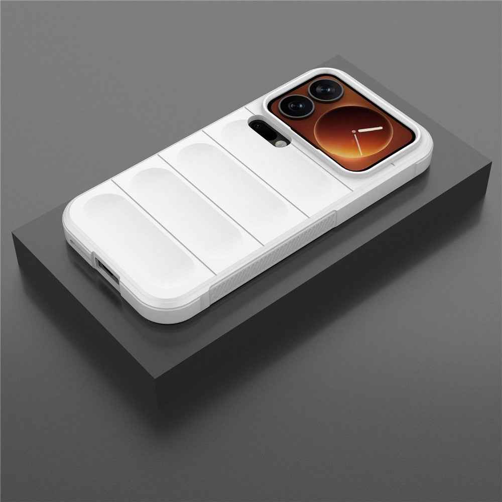 For Xiaomi 17 Pro Case Anti-Drop Soft TPU Rugged Phone Back Cover - White