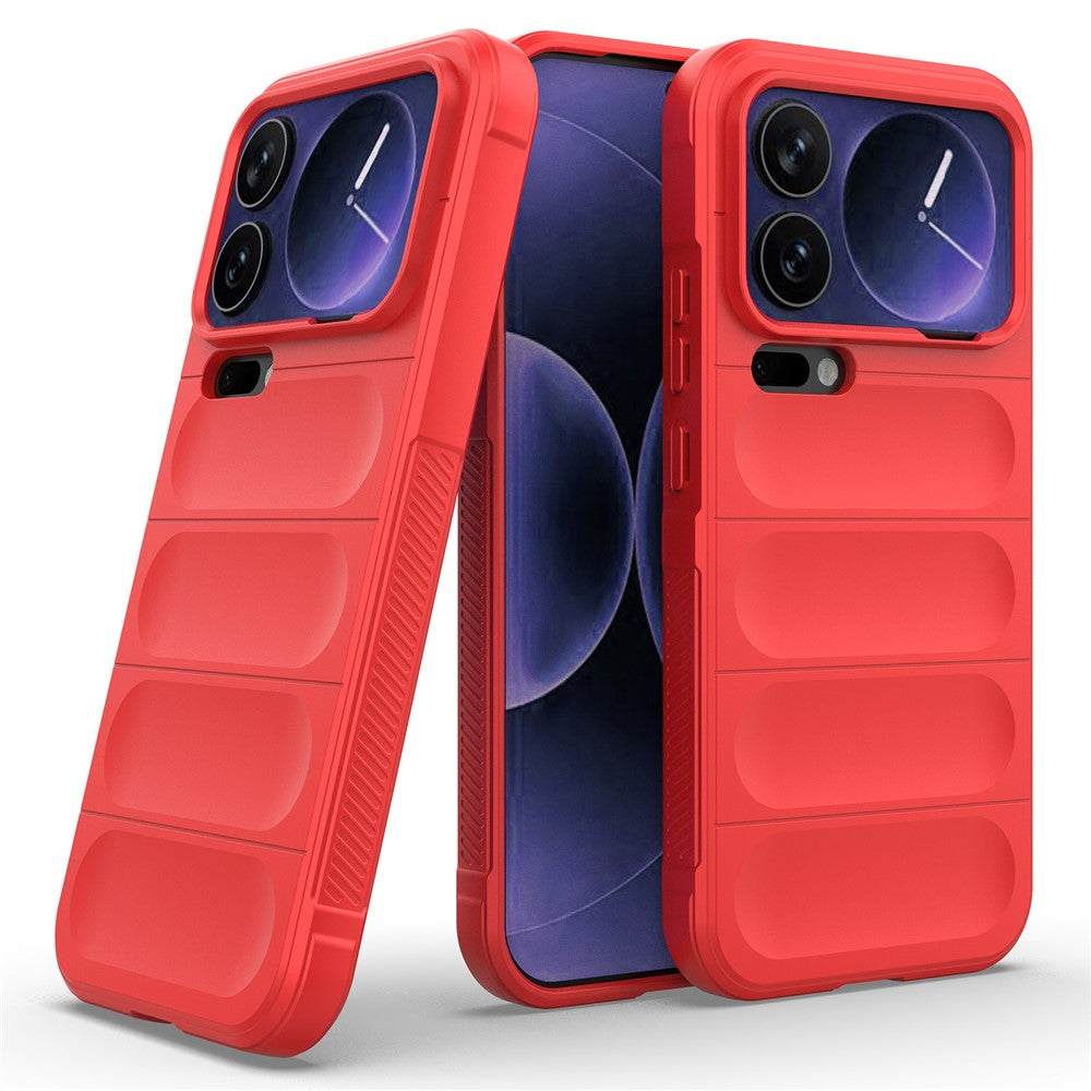 For Xiaomi 17 Pro Max Case Anti-Drop Soft TPU Rugged Phone Back Cover - Red