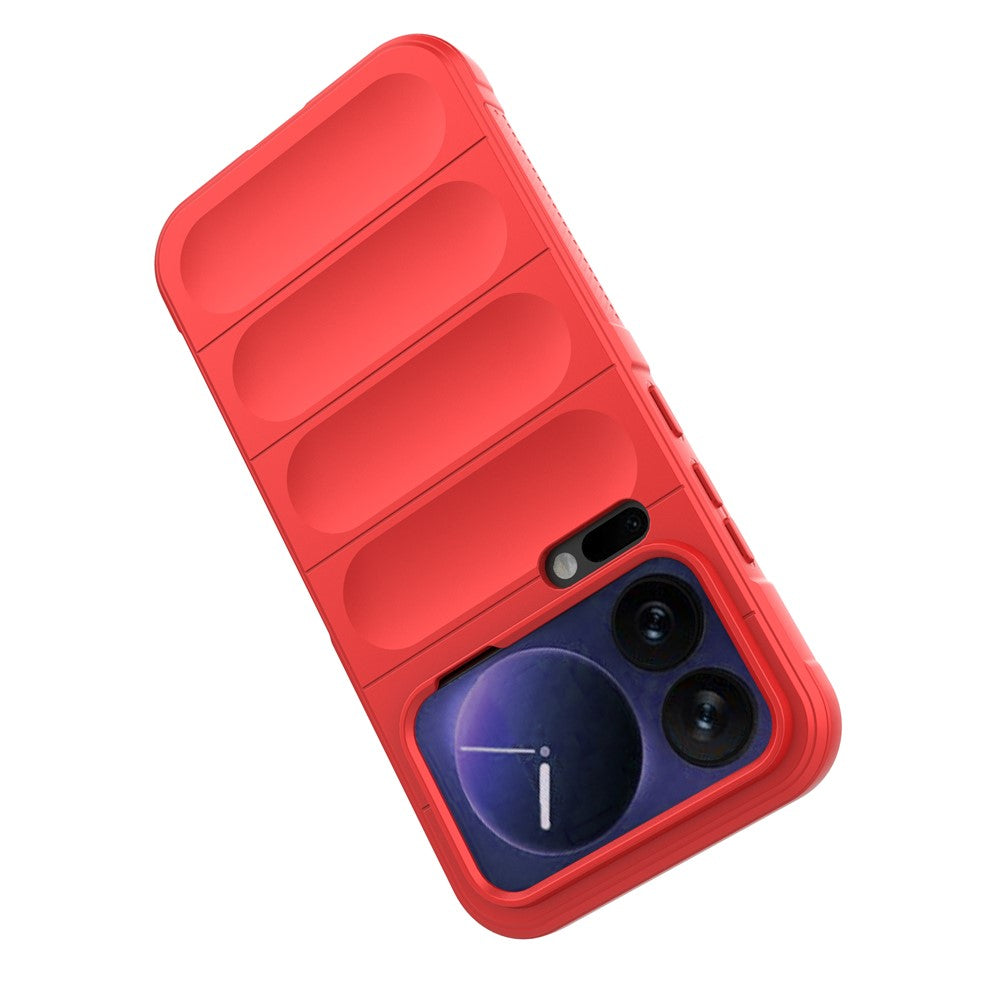 For Xiaomi 17 Pro Max Case Anti-Drop Soft TPU Rugged Phone Back Cover - Red