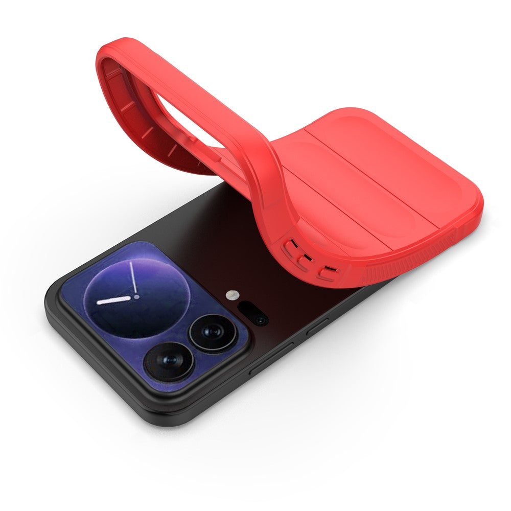 For Xiaomi 17 Pro Max Case Anti-Drop Soft TPU Rugged Phone Back Cover - Red
