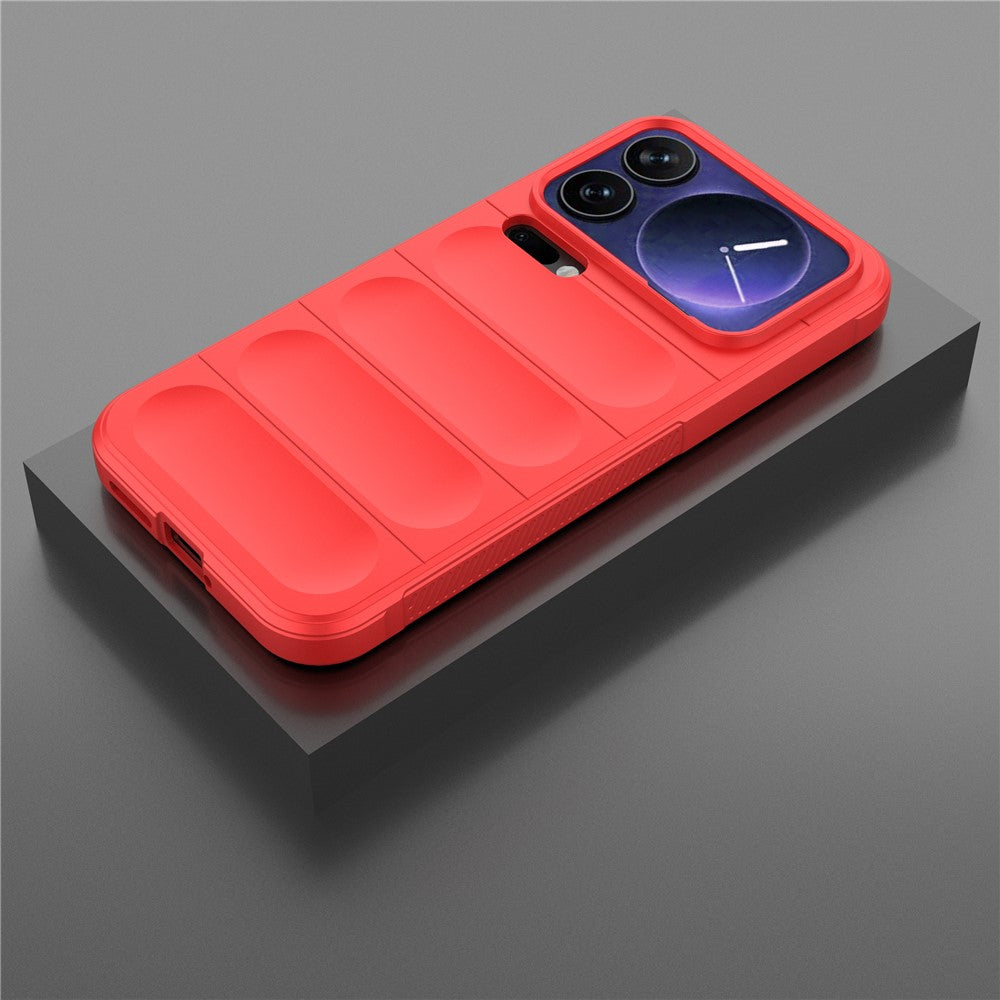 For Xiaomi 17 Pro Max Case Anti-Drop Soft TPU Rugged Phone Back Cover - Red