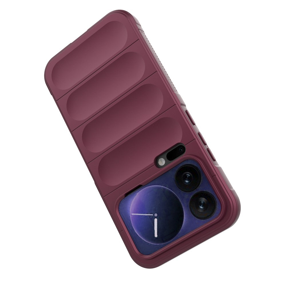 For Xiaomi 17 Pro Max Case Anti-Drop Soft TPU Rugged Phone Back Cover - Wine Red