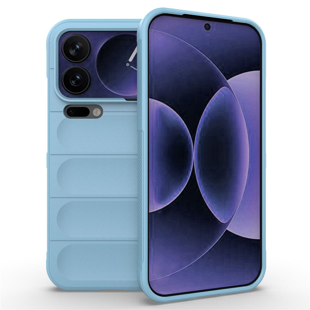 For Xiaomi 17 Pro Max Case Anti-Drop Soft TPU Rugged Phone Back Cover - Baby Blue