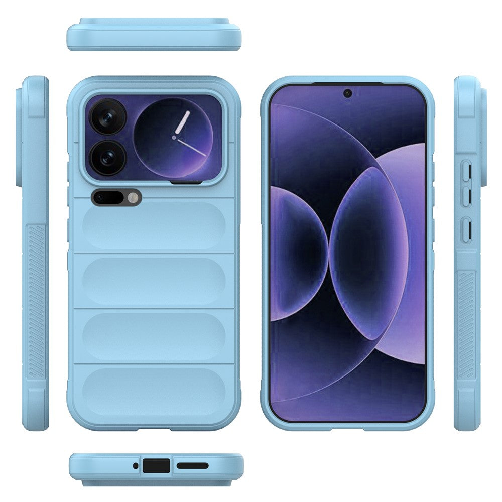 For Xiaomi 17 Pro Max Case Anti-Drop Soft TPU Rugged Phone Back Cover - Baby Blue