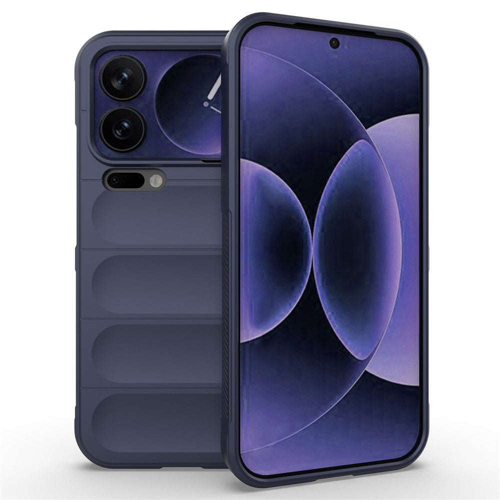 For Xiaomi 17 Pro Max Case Anti-Drop Soft TPU Rugged Phone Back Cover - Dark Blue
