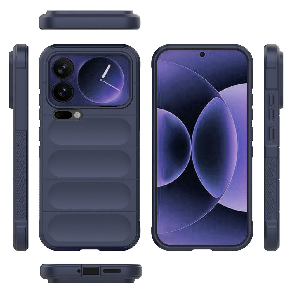 For Xiaomi 17 Pro Max Case Anti-Drop Soft TPU Rugged Phone Back Cover - Dark Blue