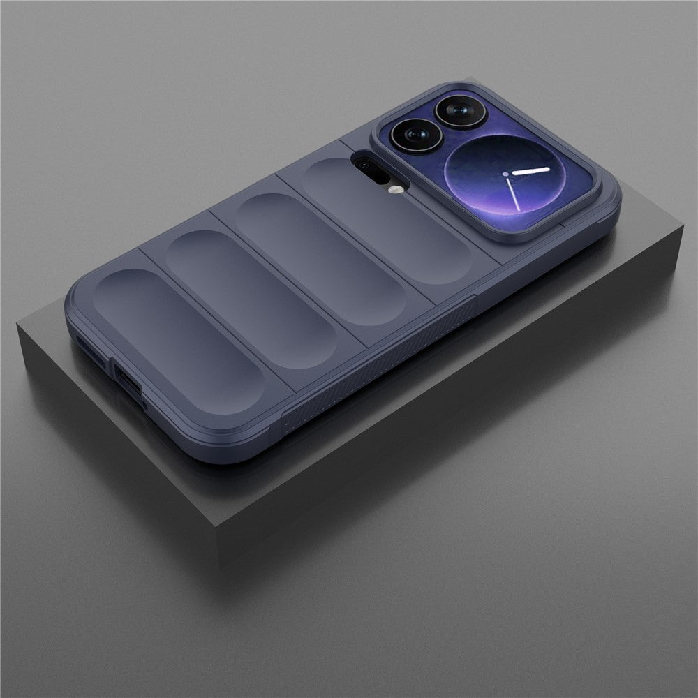 For Xiaomi 17 Pro Max Case Anti-Drop Soft TPU Rugged Phone Back Cover - Dark Blue