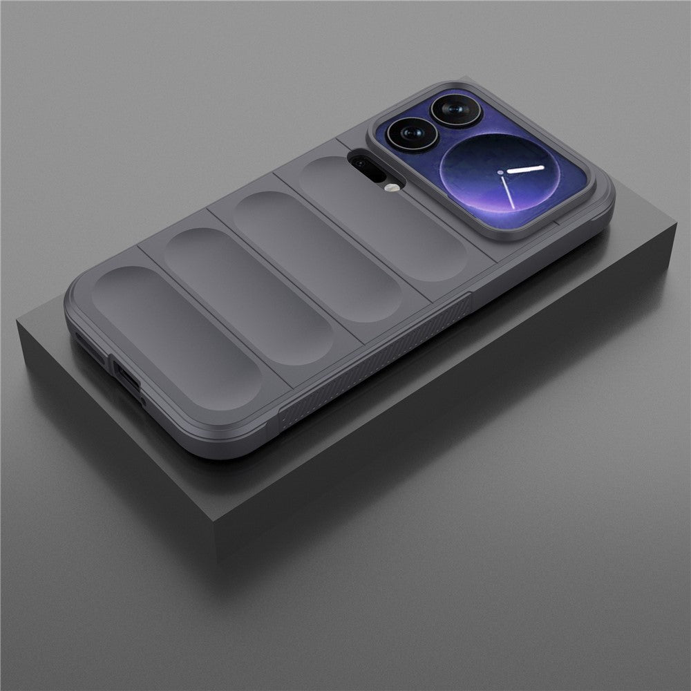 For Xiaomi 17 Pro Max Case Anti-Drop Soft TPU Rugged Phone Back Cover - Dark Grey