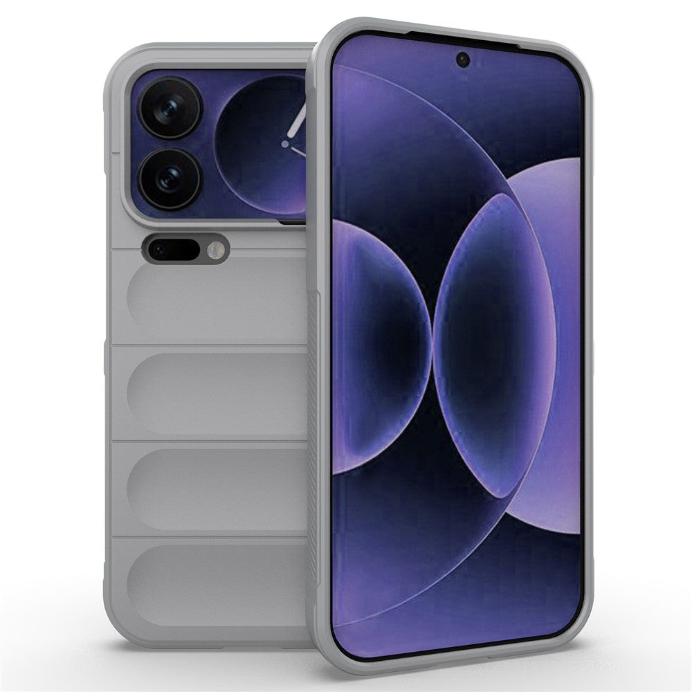 For Xiaomi 17 Pro Max Case Anti-Drop Soft TPU Rugged Phone Back Cover - Light Grey
