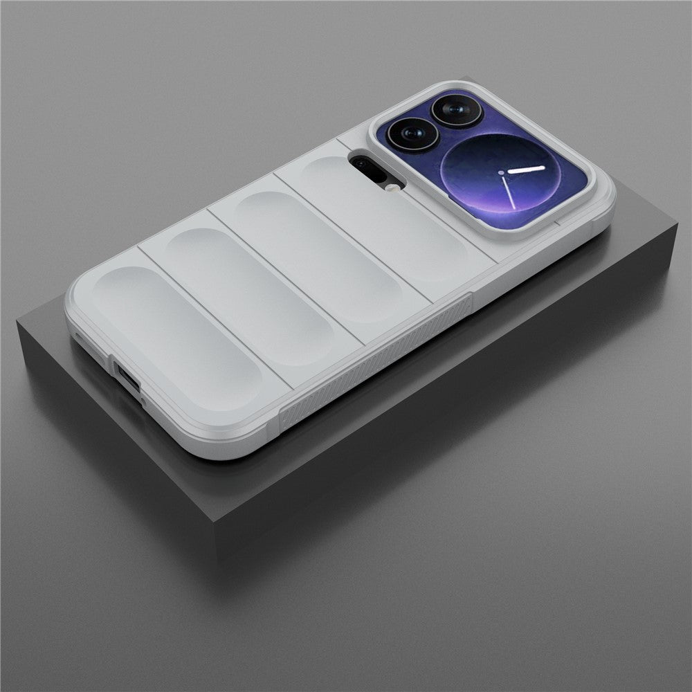 For Xiaomi 17 Pro Max Case Anti-Drop Soft TPU Rugged Phone Back Cover - Light Grey