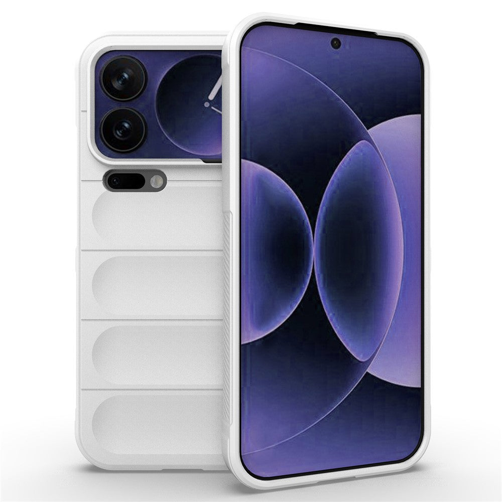 For Xiaomi 17 Pro Max Case Anti-Drop Soft TPU Rugged Phone Back Cover - White