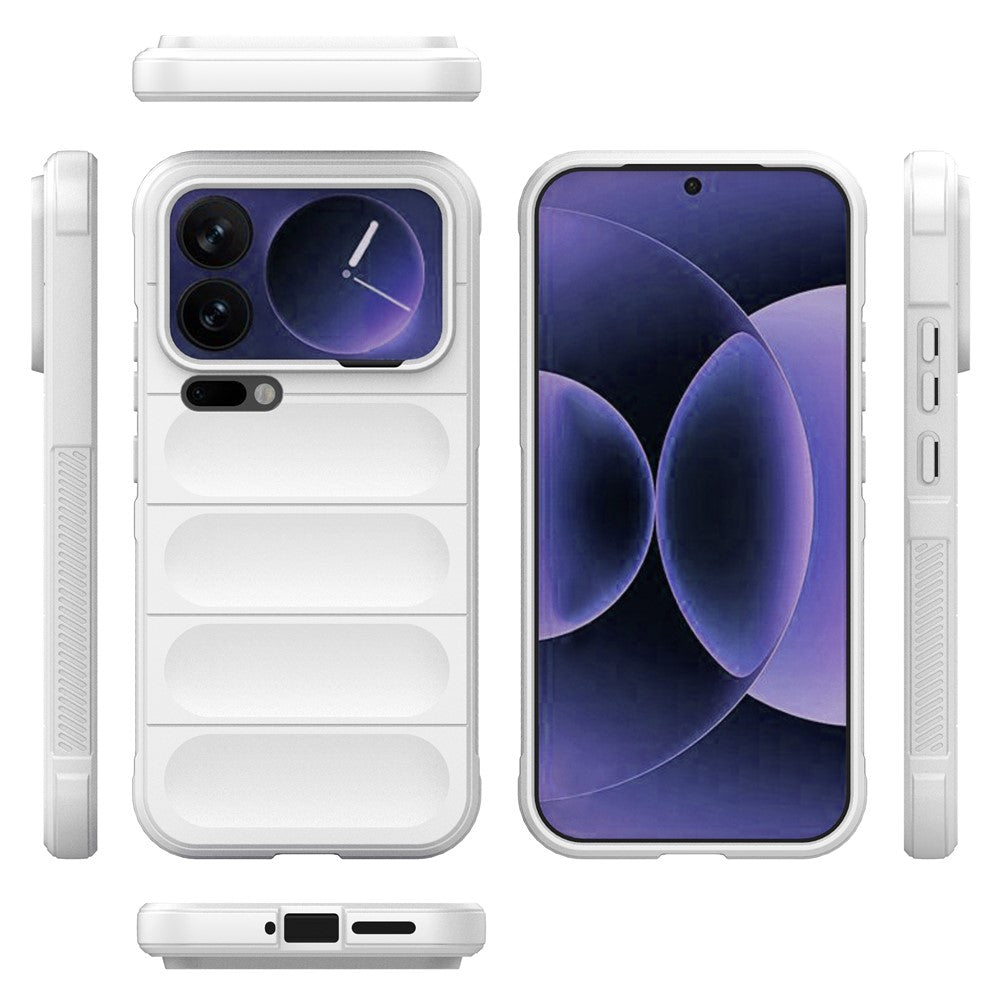 For Xiaomi 17 Pro Max Case Anti-Drop Soft TPU Rugged Phone Back Cover - White